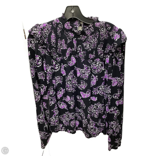 Top Long Sleeve By Loft In Multi-colored, Size: S