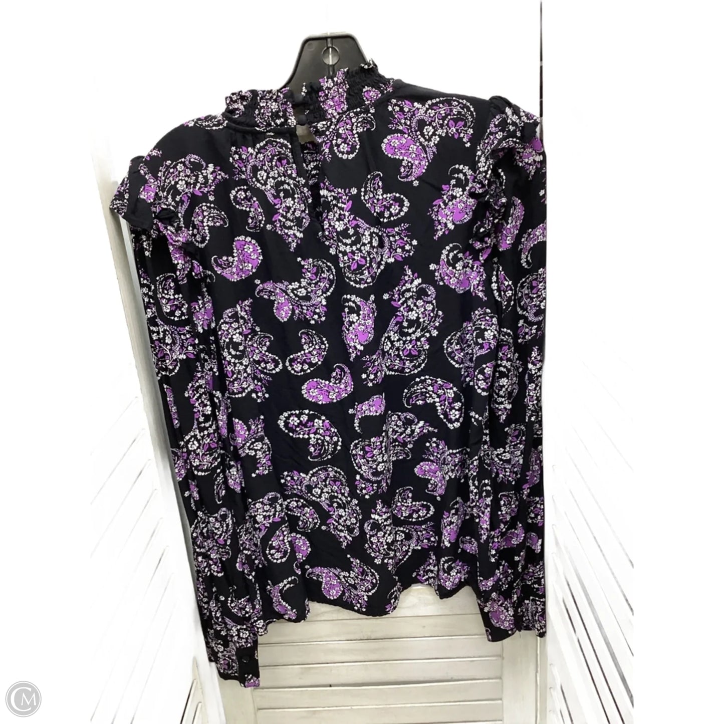 Top Long Sleeve By Loft In Multi-colored, Size: S