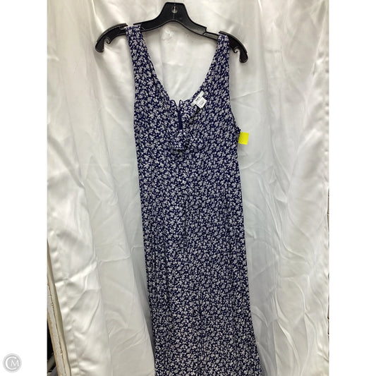 Dress Casual Maxi By Bar Iii In Blue & White, Size: L