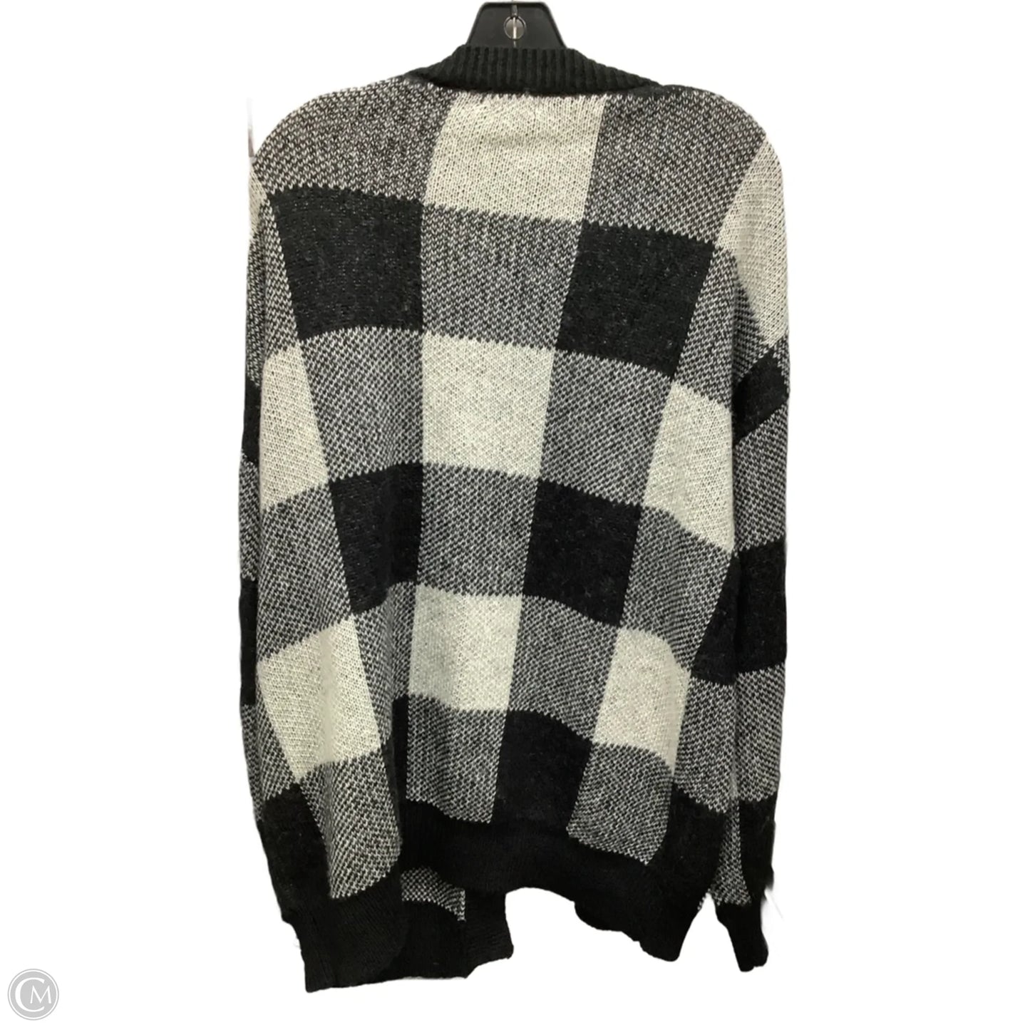 Cardigan By Vigoss In Black & Cream, Size: Xl