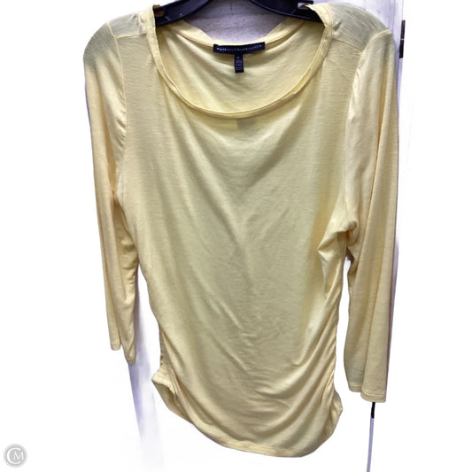 Top Long Sleeve By White House Black Market In Yellow, Size: L