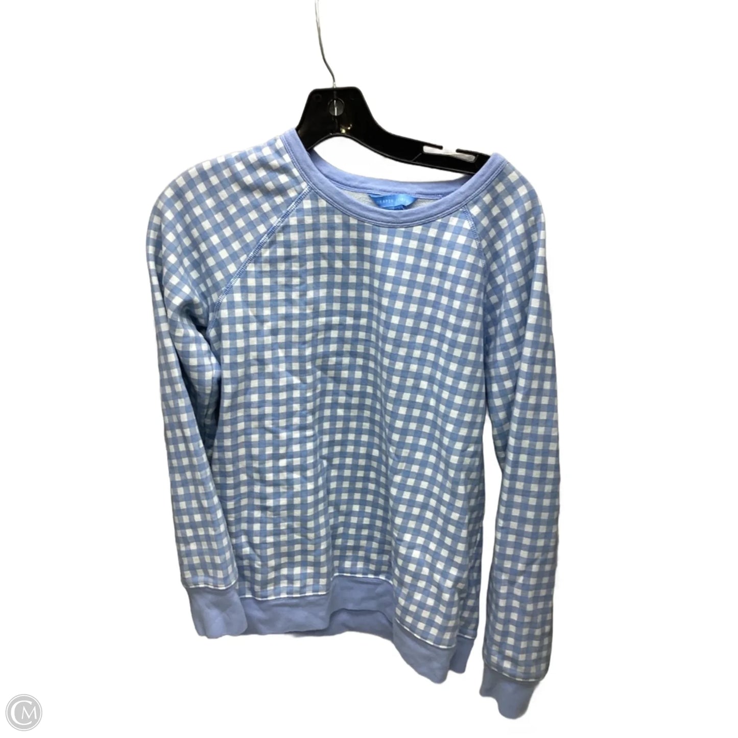 Top Long Sleeve By Draper James In Blue & White, Size: M