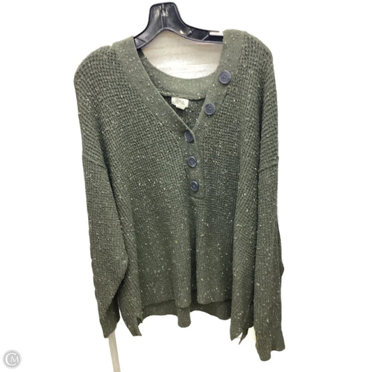 Sweater Cardigan By Ana In Green, Size: 1x