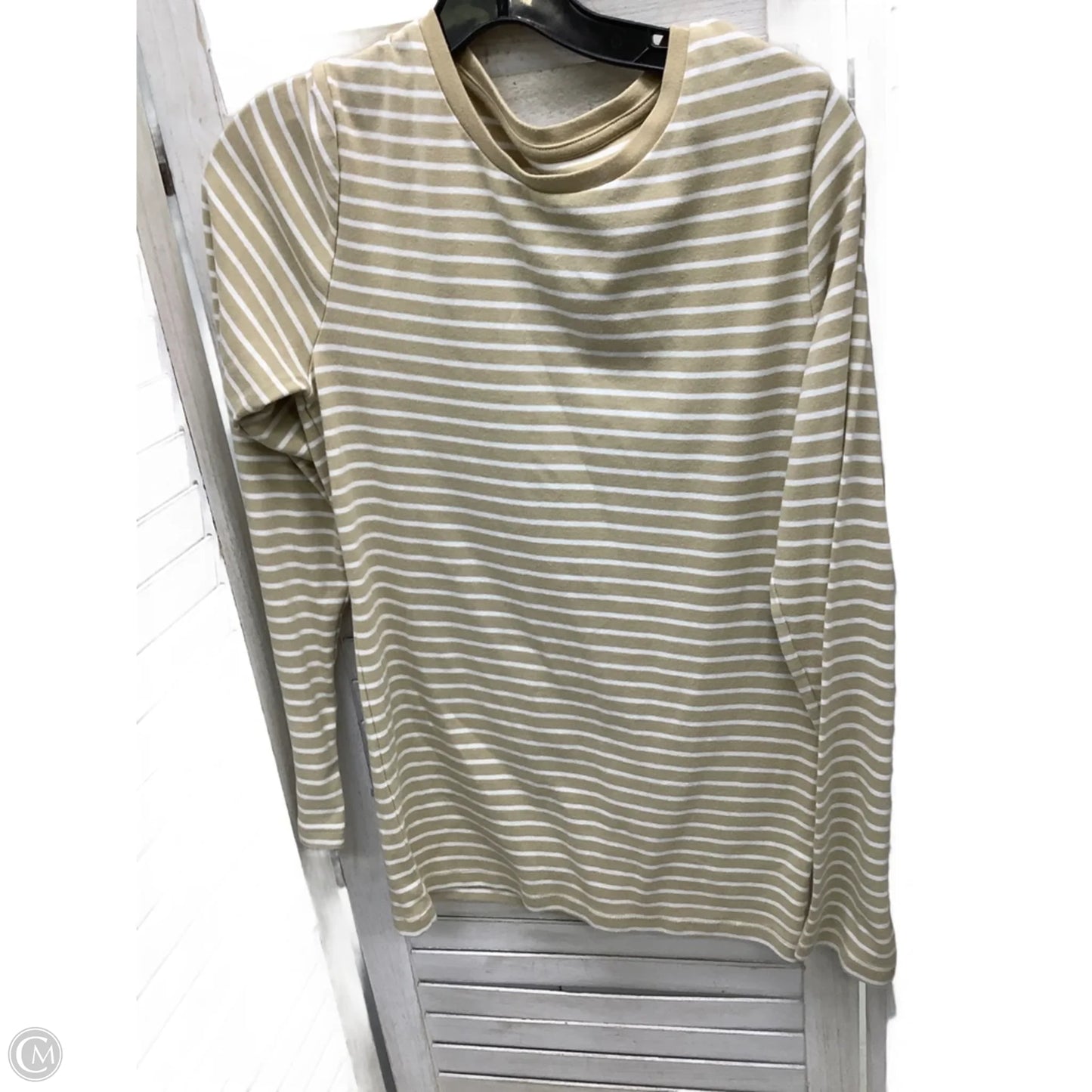 Top Long Sleeve By Gap In Striped Pattern, Size: L