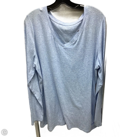 Top Long Sleeve By Ava & Viv In Blue, Size: 2x