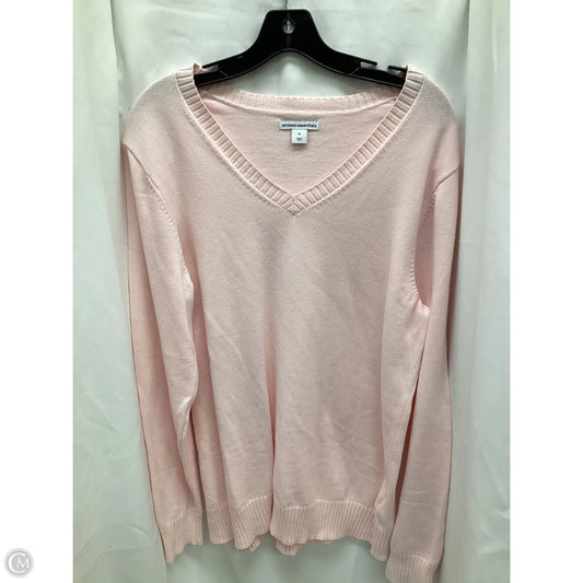Top Long Sleeve By Amazon Essentials In Pink, Size: Xl