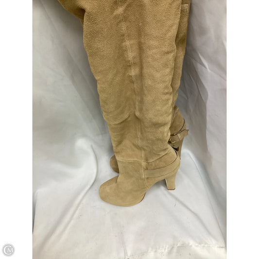 Boots Knee Heels By Colin Stuart In Tan, Size: 10