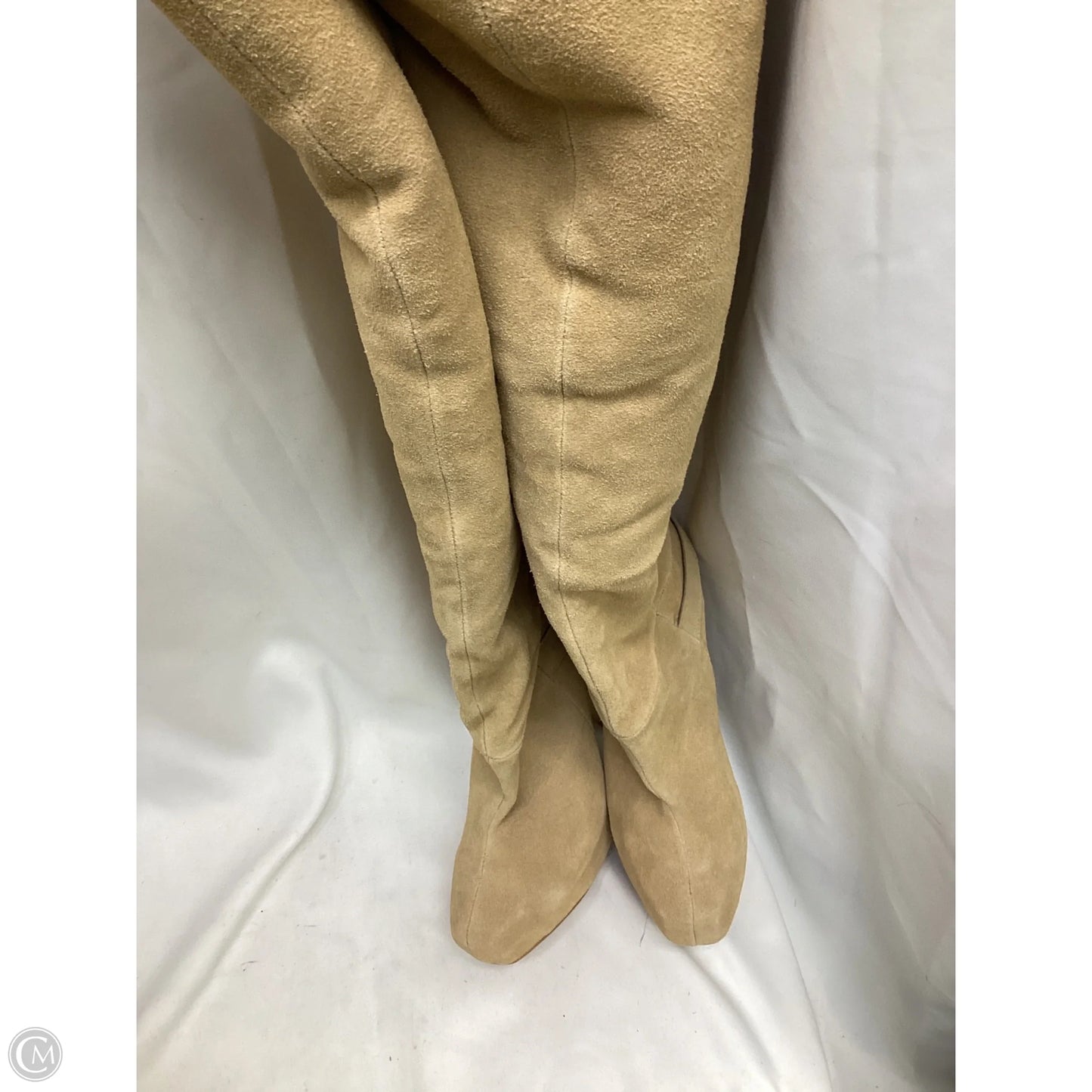Boots Knee Heels By Colin Stuart In Tan, Size: 10