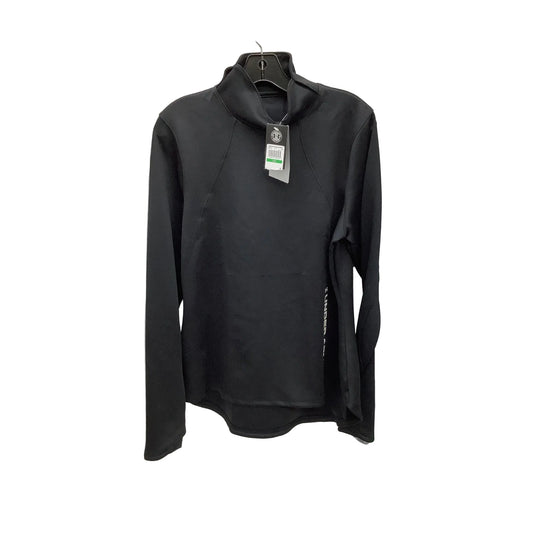 Athletic Top Long Sleeve Collar By Under Armour In Black, Size: M