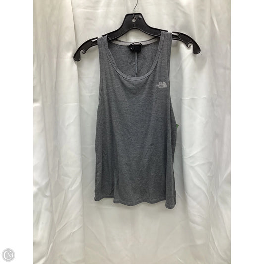 Athletic Top Long Sleeve Collar By The North Face In Grey, Size: M
