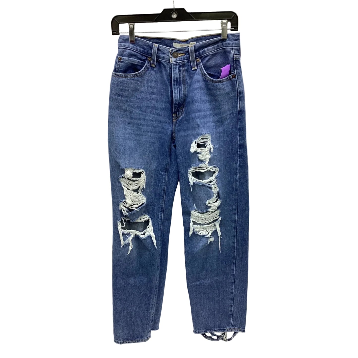 Jeans Straight By Levis In Blue Denim, Size: 2