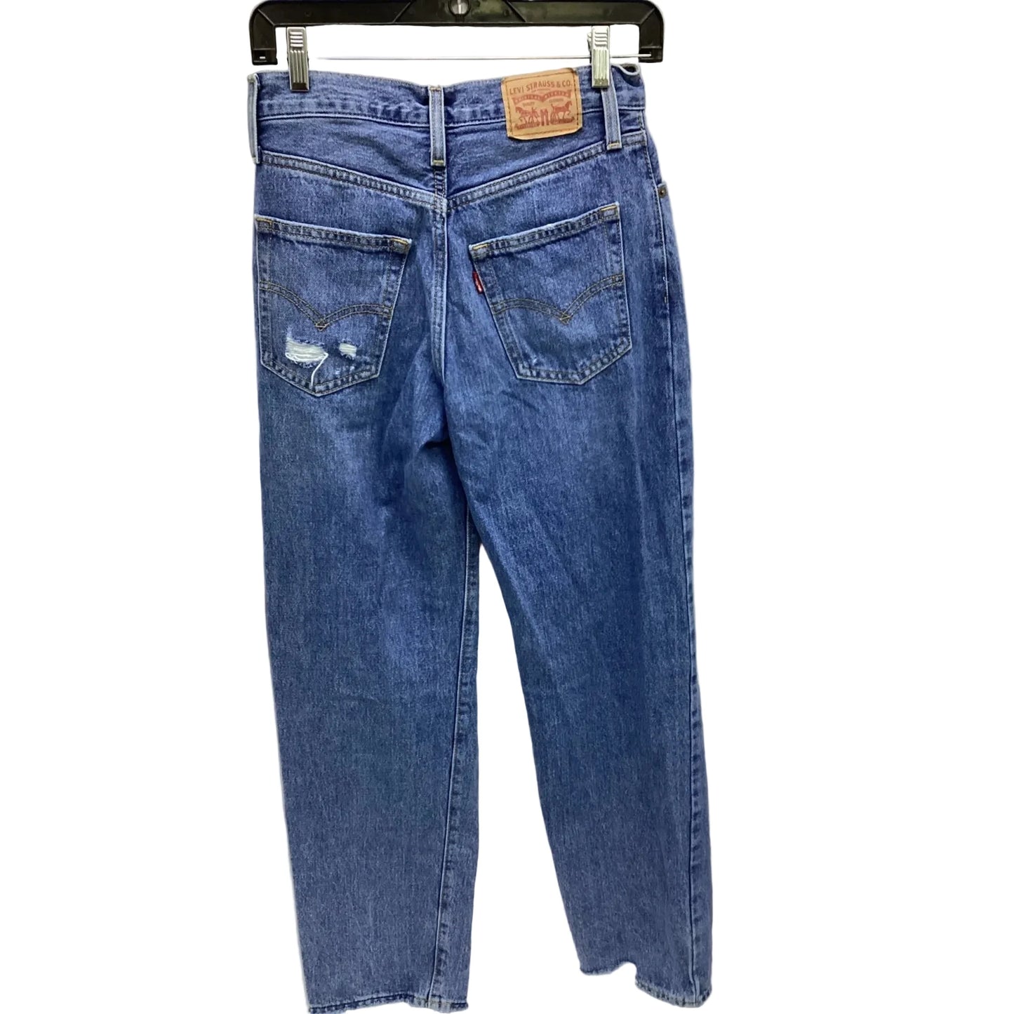 Jeans Straight By Levis In Blue Denim, Size: 2
