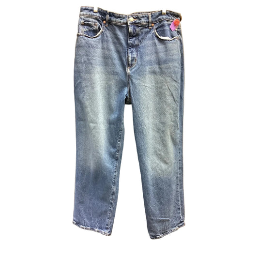 Jeans Straight By Loft In Blue Denim, Size: 14