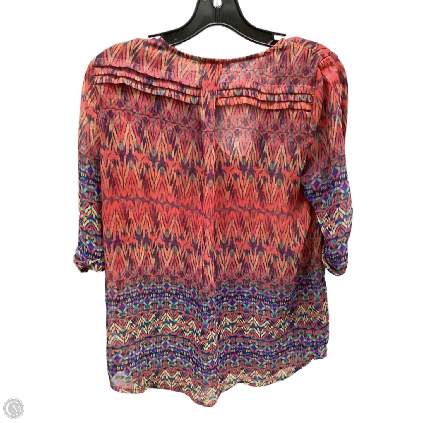 Top Long Sleeve By Skies Are Blue In Multi-colored, Size: S
