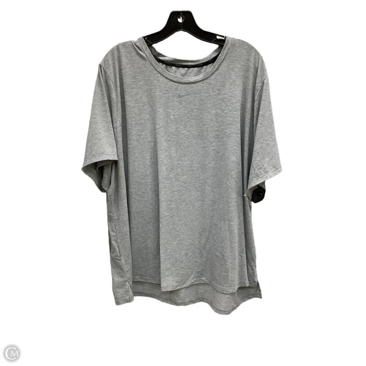 Top Short Sleeve Basic By Nike In Grey, Size: 2x