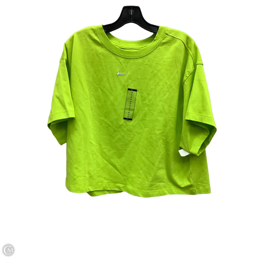 Top Short Sleeve By Nike In Green, Size: 1x