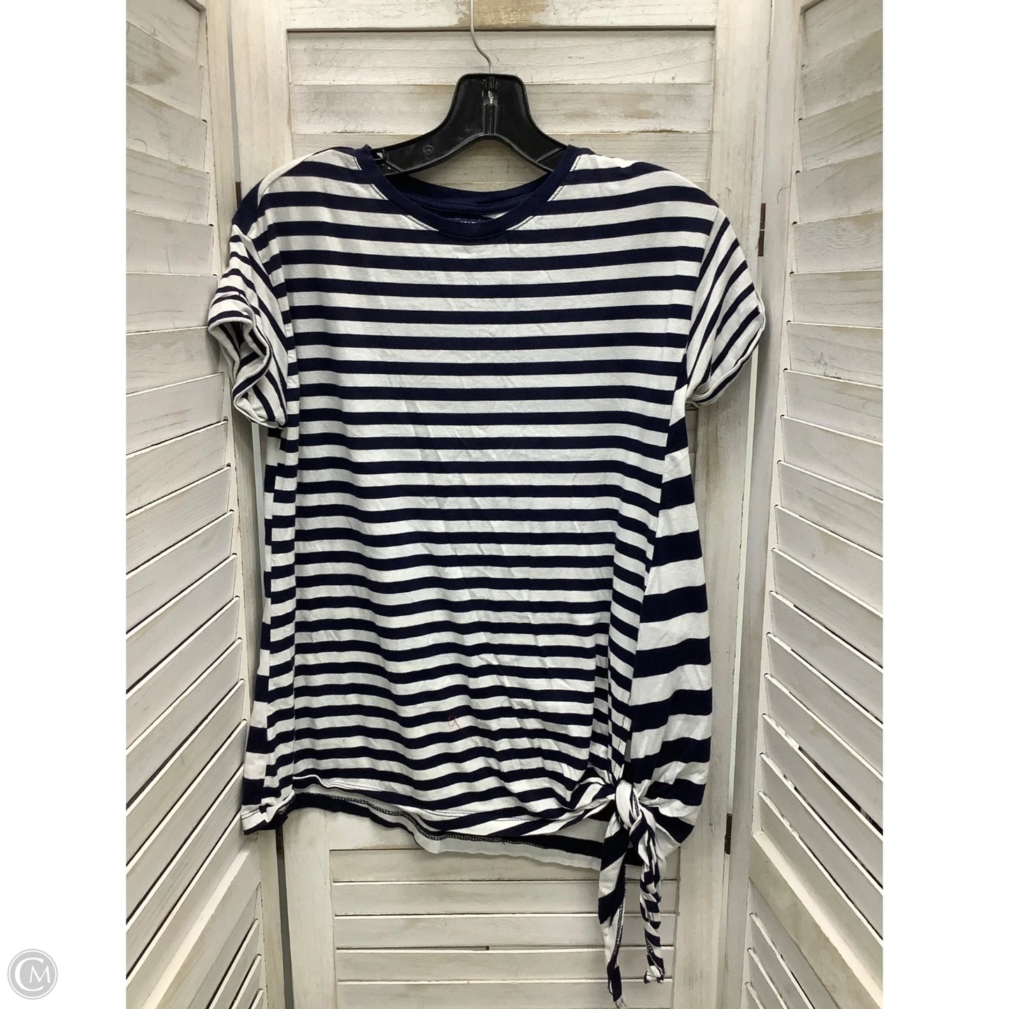 Top Short Sleeve By Chaps In Blue, Size: S