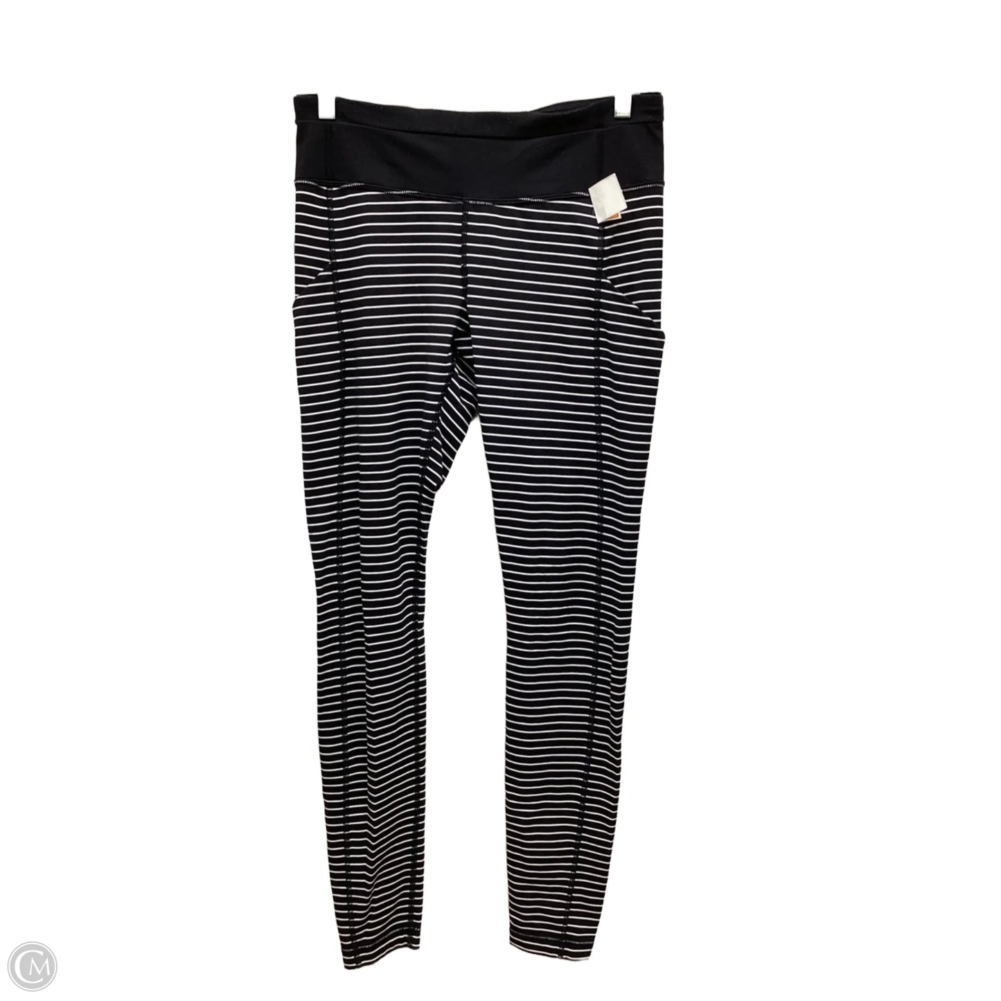 Athletic Leggings By Lululemon In Black & White, Size: 8
