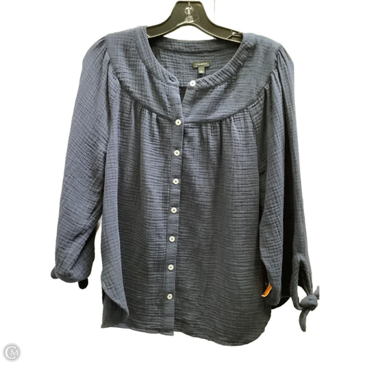 Top Long Sleeve By Talbots In Navy, Size: S