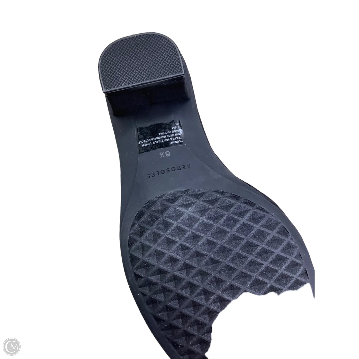 Sandals Heels Kitten By Aerosoles In Black, Size: 6.5