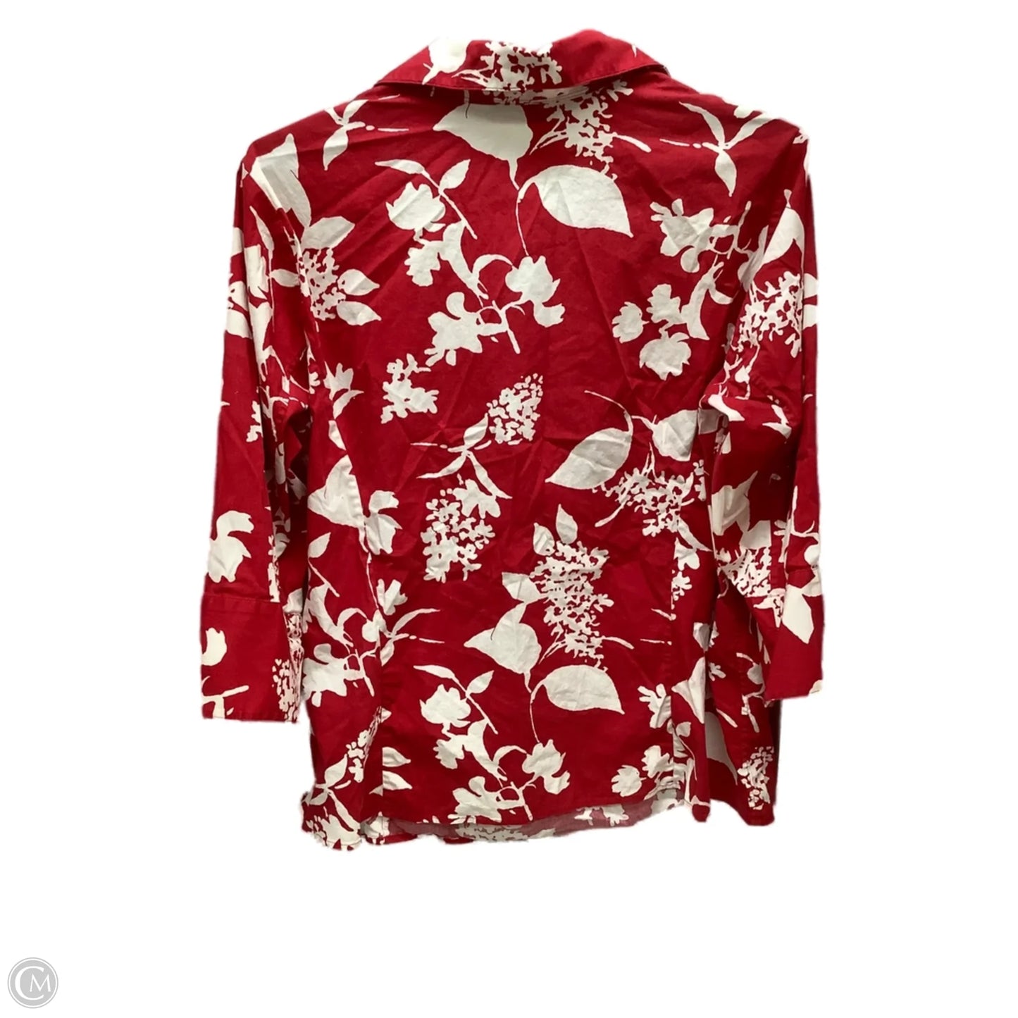 Top Long Sleeve By Talbots In Red, Size: 2x