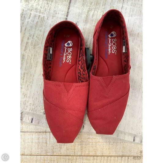 Sandals Flats By Bobs In Red, Size: 7.5