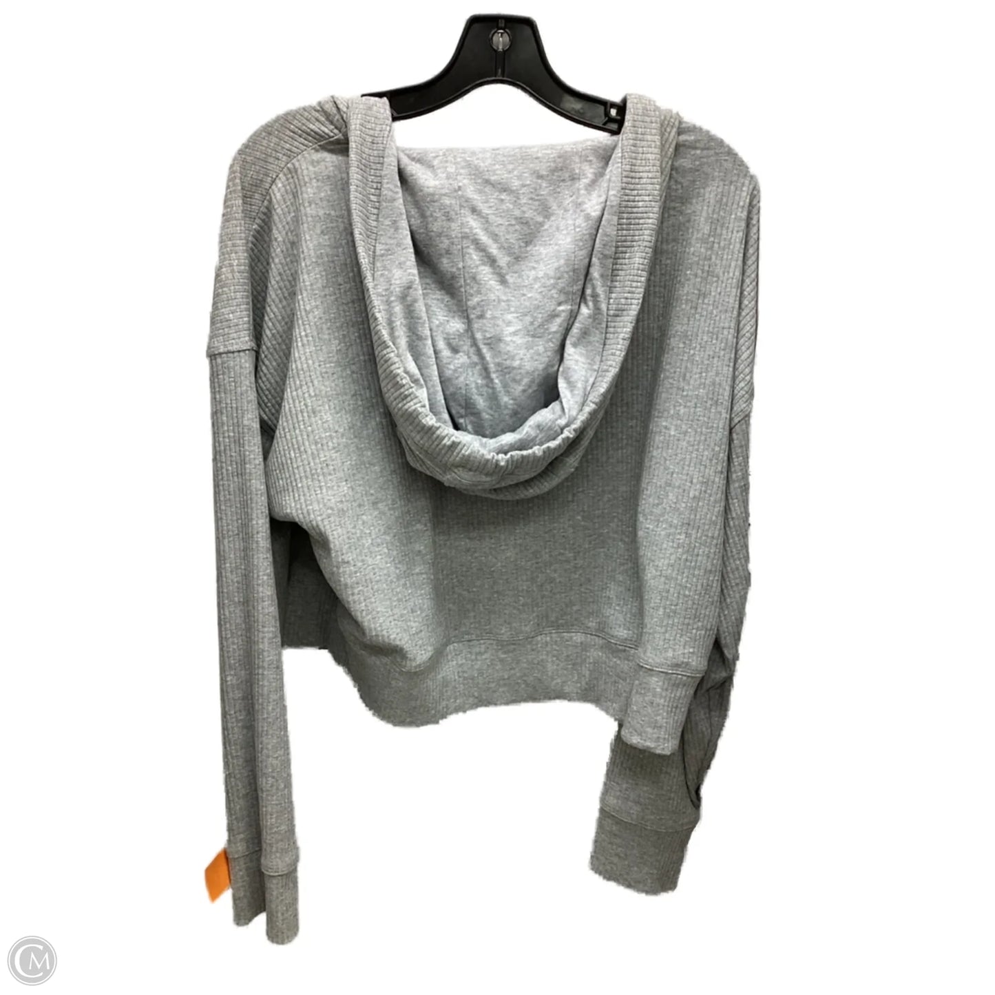 Athletic Sweatshirt Hoodie By Tommy Hilfiger In Grey, Size: L