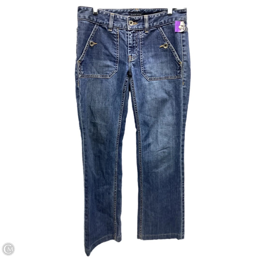Jeans Flared By Banana Republic In Blue Denim, Size: 0
