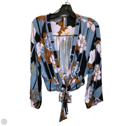 Top Long Sleeve By Free People In Floral Print, Size: Xs