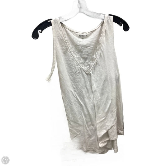 Top Sleeveless By Torrid In White, Size: 14