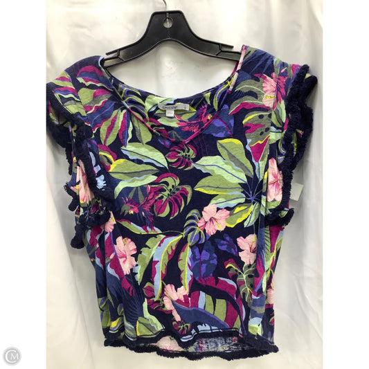 Top Short Sleeve By Chicos In Multi-colored, Size: M