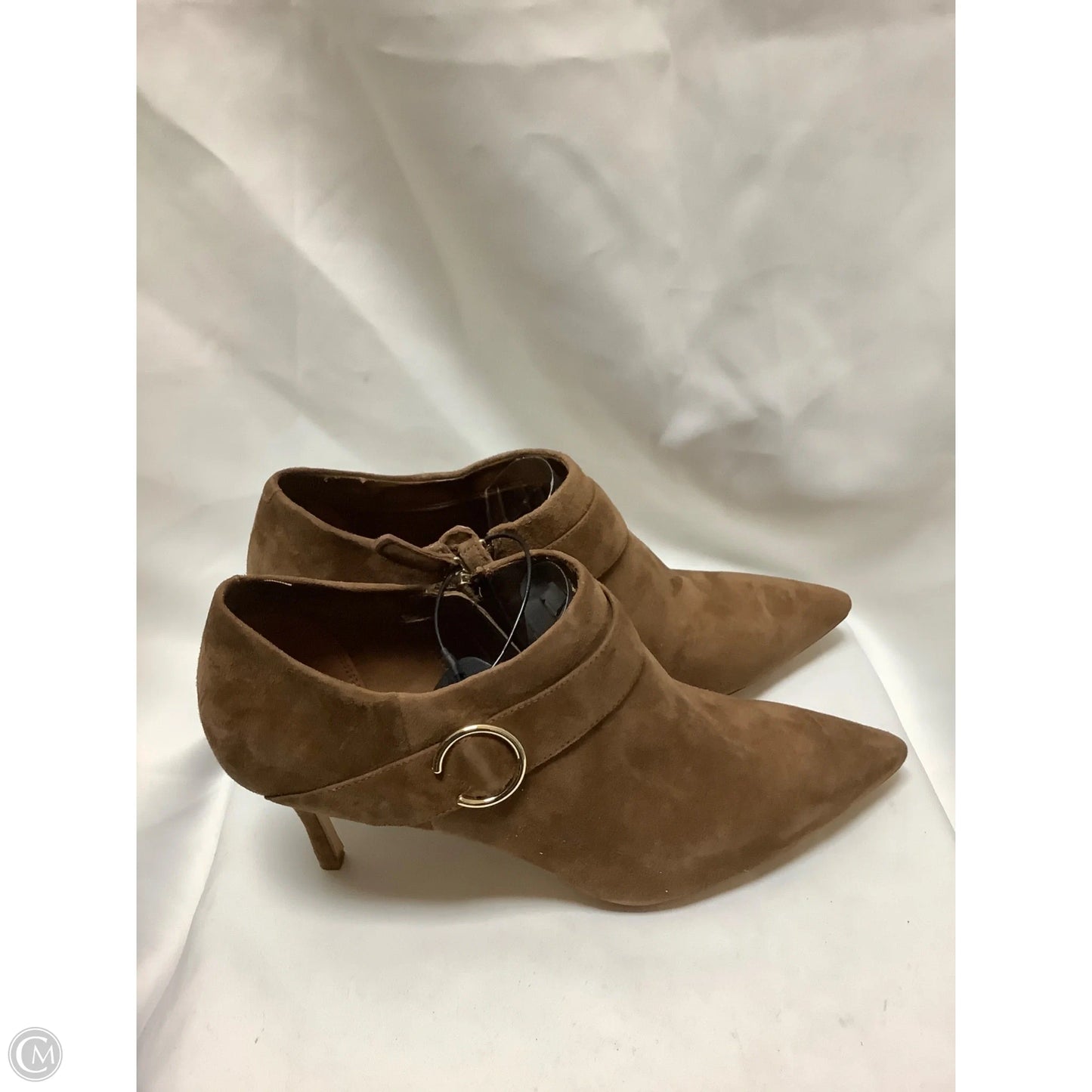Boots Ankle Heels By Nine West In Brown, Size: 10