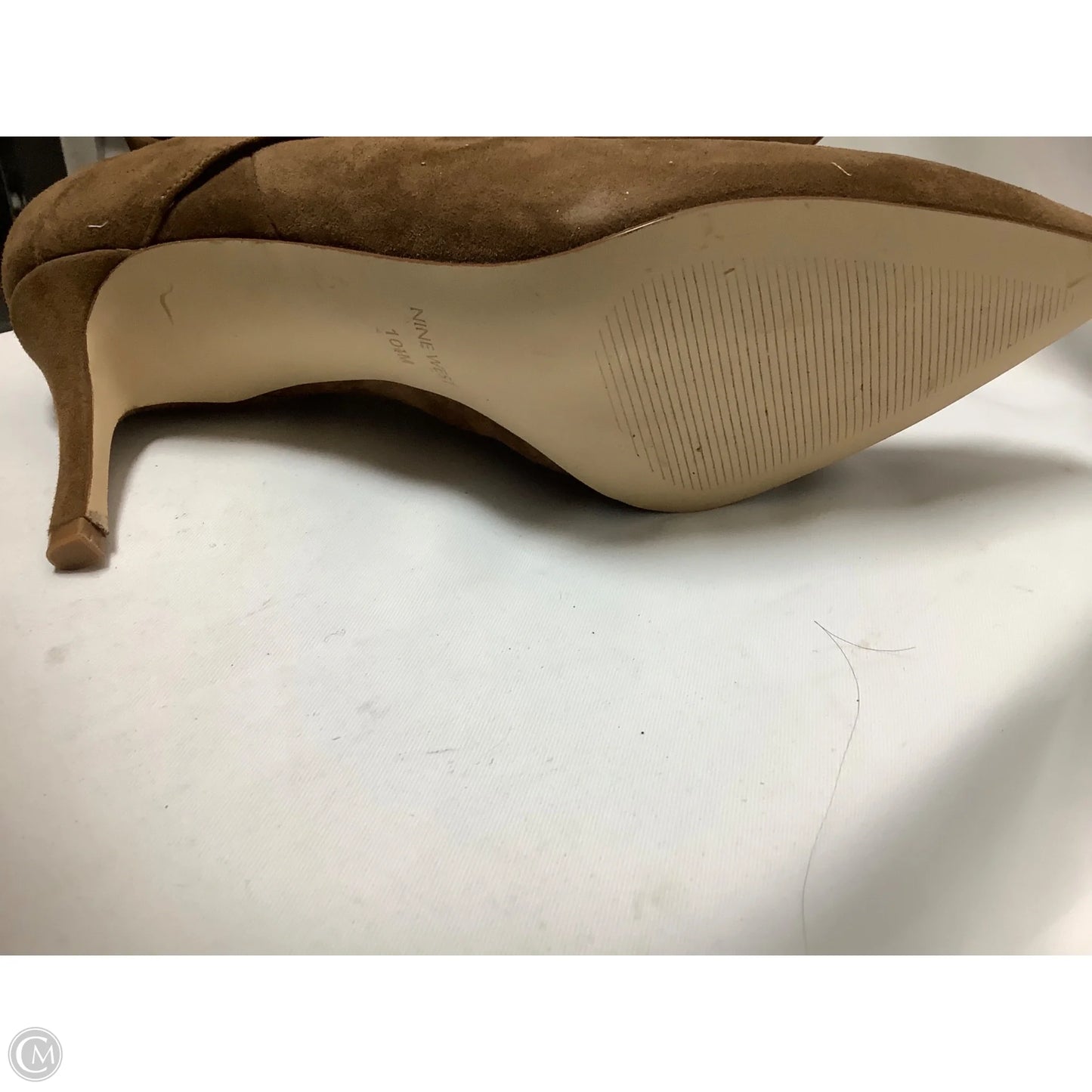 Boots Ankle Heels By Nine West In Brown, Size: 10