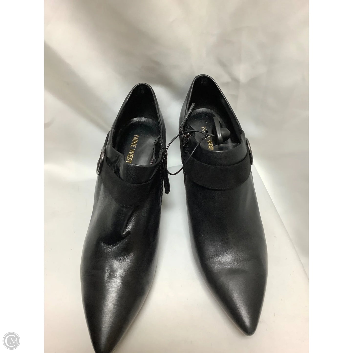 Boots Ankle Heels By Nine West In Black, Size: 10