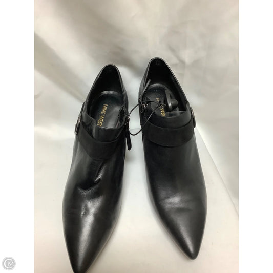 Boots Ankle Heels By Nine West In Black, Size: 10