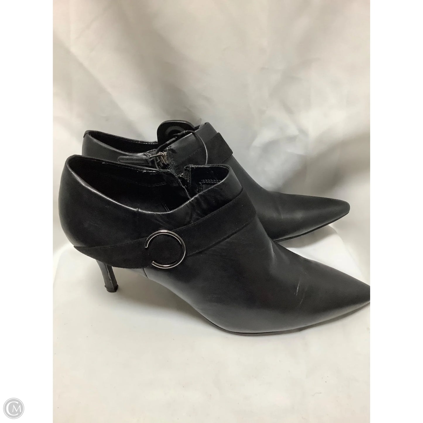 Boots Ankle Heels By Nine West In Black, Size: 10