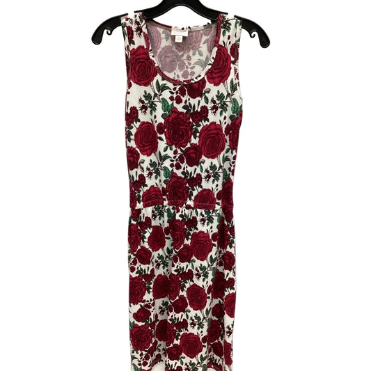 Dress Casual Midi By Lularoe In Floral Print, Size: Xs
