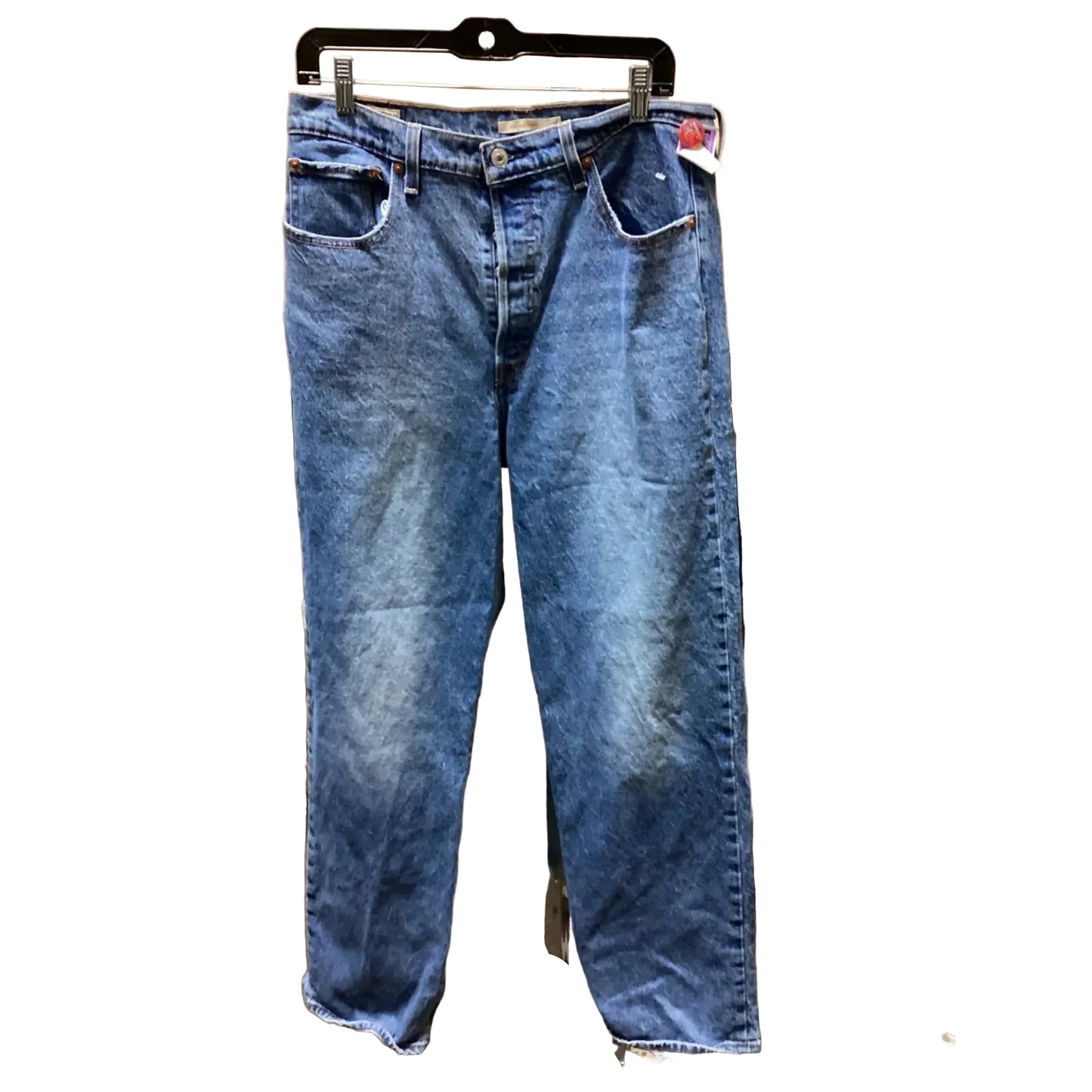 Jeans Straight By Levis In Blue Denim, Size: 10