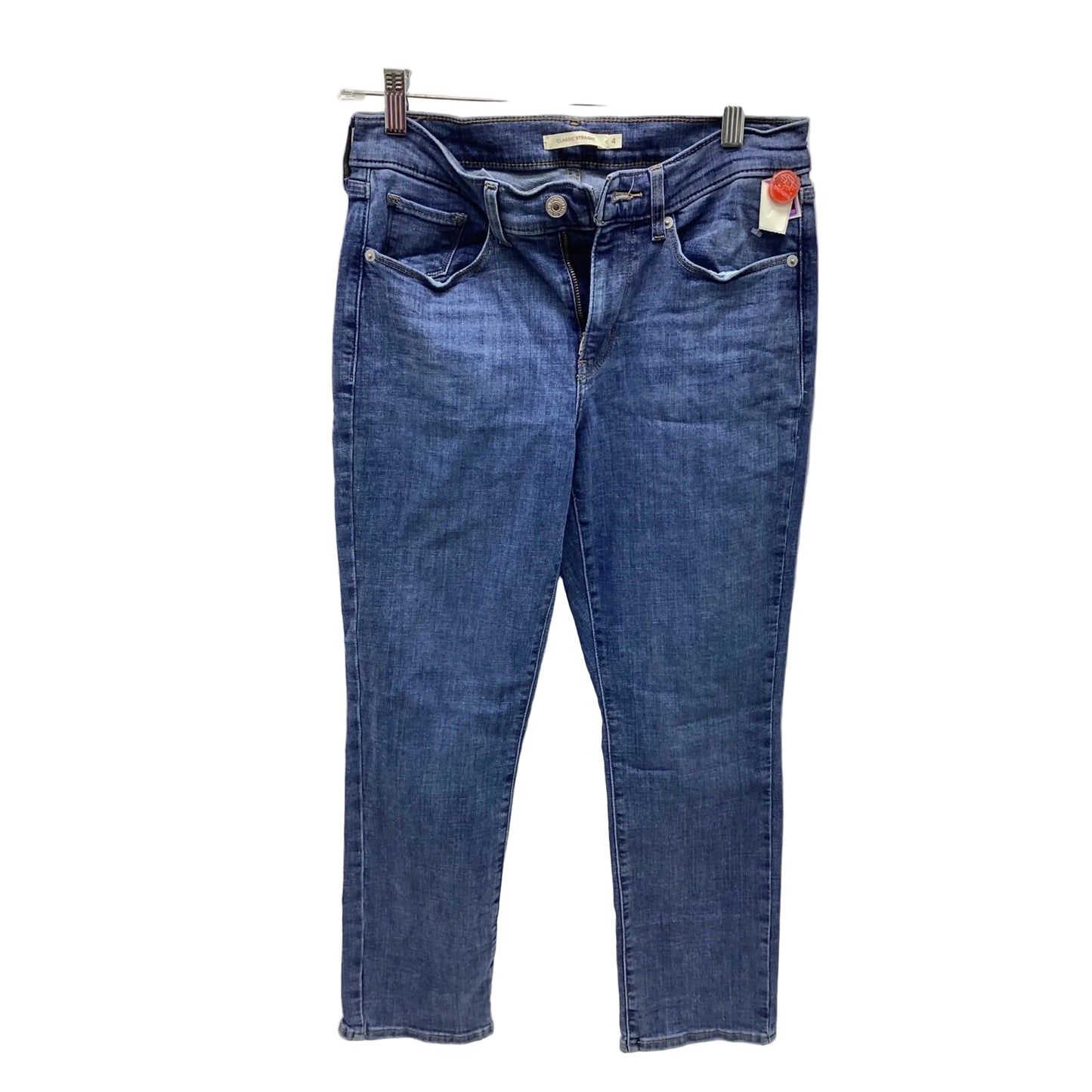 Jeans Straight By Levis In Blue Denim, Size: 4p