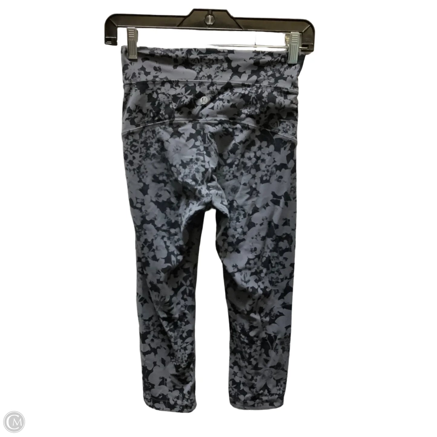 Athletic Leggings Capris By Lululemon In Black & Grey, Size: 4