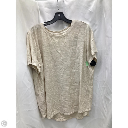 Top Short Sleeve By Wonderly In Tan, Size: 2x