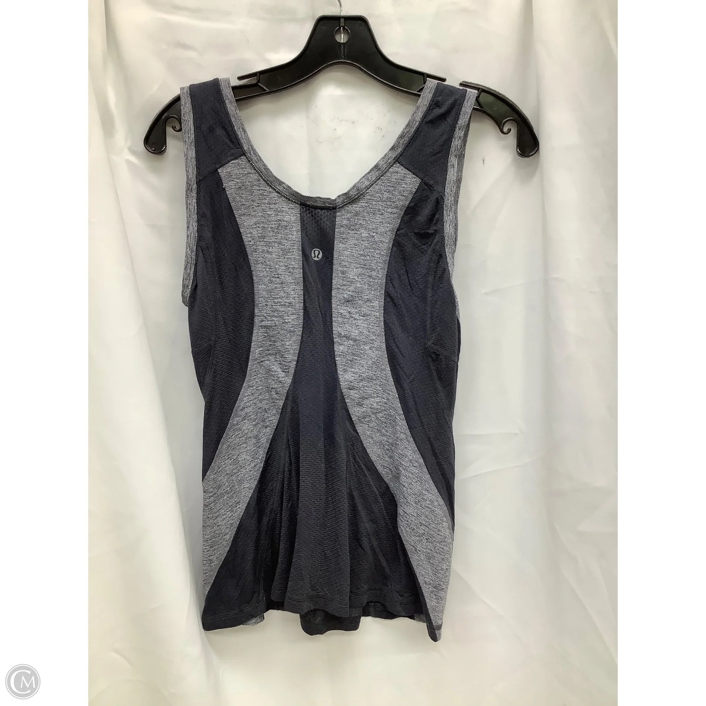 Athletic Tank Top By Lululemon In Black & Grey, Size: 6