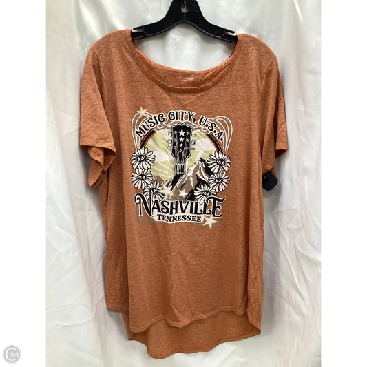 Top Short Sleeve By Lane Bryant In Orange, Size: 18