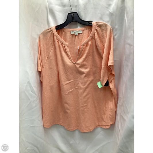Top Short Sleeve By Loft In Orange, Size: Xl