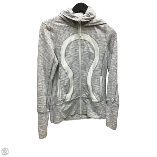 Athletic Jacket By Lululemon In Grey, Size: 6