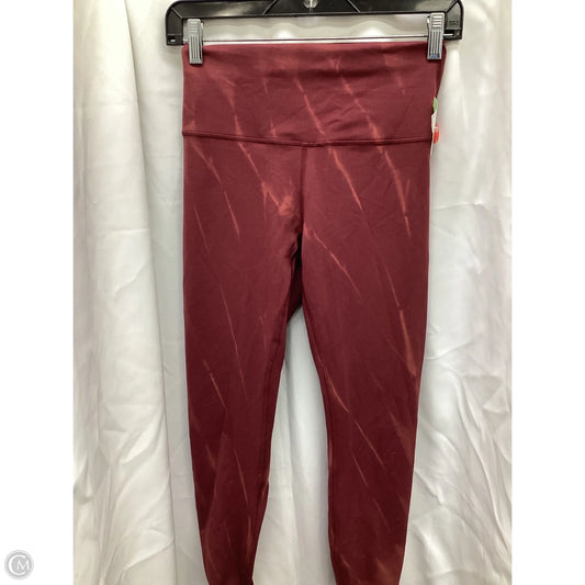 Athletic Leggings By Lululemon In Maroon, Size: 6