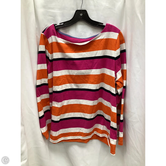 Top Long Sleeve By Talbots In Striped Pattern, Size: 2x