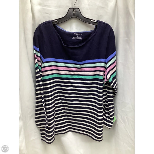 Top Long Sleeve By Talbots In Striped Pattern, Size: 2x