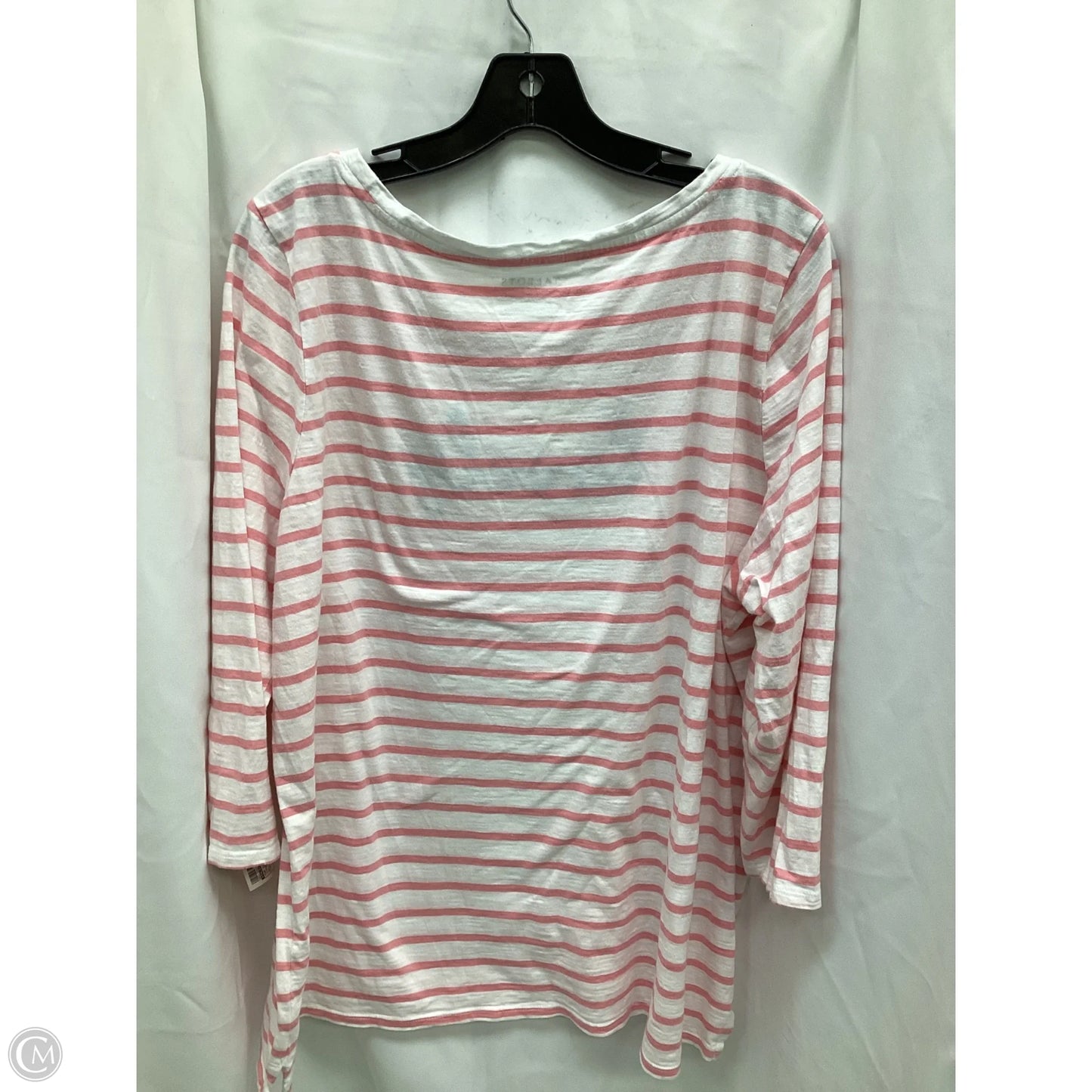 Top Long Sleeve By Talbots In Striped Pattern, Size: 2x