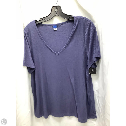 Top Short Sleeve By Old Navy In Blue, Size: L
